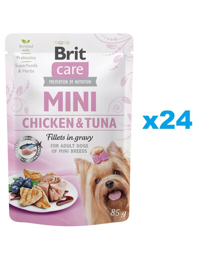 BRIT Care Mini Pouch kuře a tuňák 24x85g