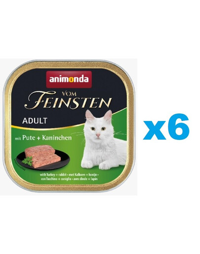 ANIMONDA Cat Vom Feinsten krůtí & králík 6 x 100 g