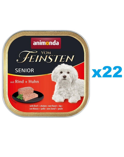 ANIMONDA Vom Feinsten Senior Hovězí a kuře 22x150 g
