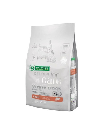 NATURES PROTECTION Superior Care White Dogs Adult Small Grain Free Salmon 1,5 kg