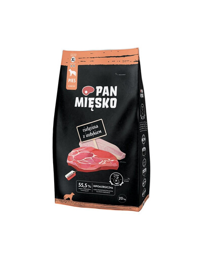 PAN MIĘSKO Telecí maso s krůtou XL 20kg