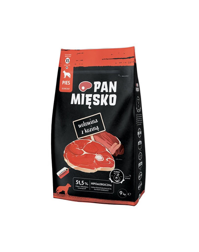 PAN MIĘSKO Hovězí a kozí maso XS 9kg