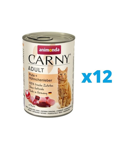 ANIMONDA Carny Adult Krůta & kuřecí játra 12 x 400 g