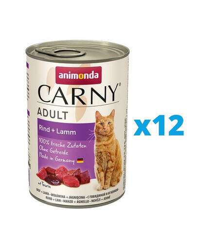 ANIMONDA Carny Adult hovězí & jehněčí 12 x 400 g
