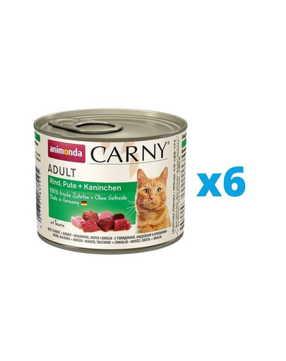 ANIMONDA Carny Adult Krůtí & králík 6 x 200 g