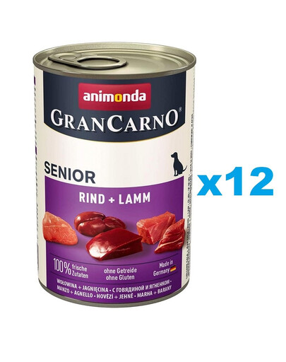 ANIMONDA GranCarno Senior hovězí & jehně 12 x 400 g