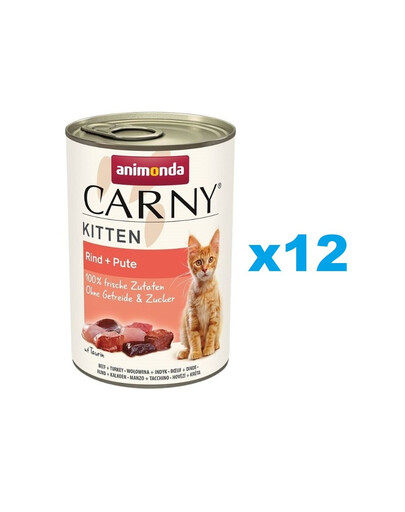 ANIMONDA Carny Kitten Hovězí a Krůtí 12x400g