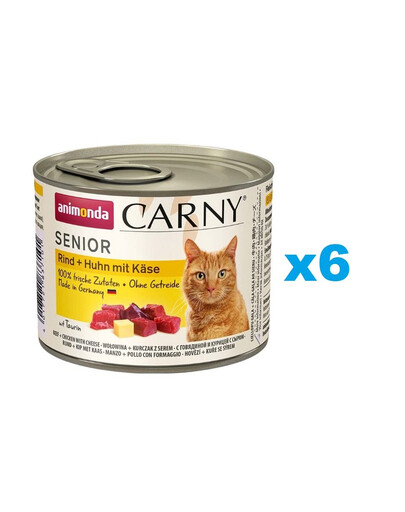 ANIMONDA Carny Senior hovězí, kuře & sýr 6x200 g