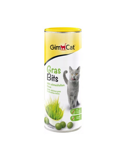 GIMCAT Tasty Tabs GrassBits 425 g travní pamlsek pro kočky