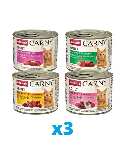 ANIMONDA Carny mix příchutí 12 x 200 g