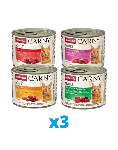 ANIMONDA Carny Mix příchutí 12 x 200 g