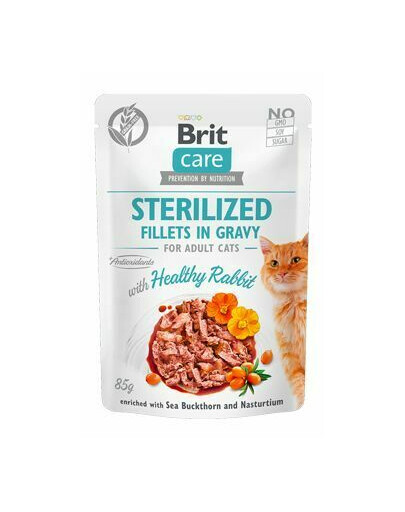 BRIT Care Sterilised Fillets in gravy 24 x 85 g králík v omáčce pro kastrované kočky