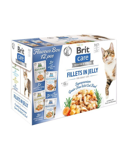 BRIT Care Cat Flavour Box in Jelly 12x85g smíšené příchutě v želé