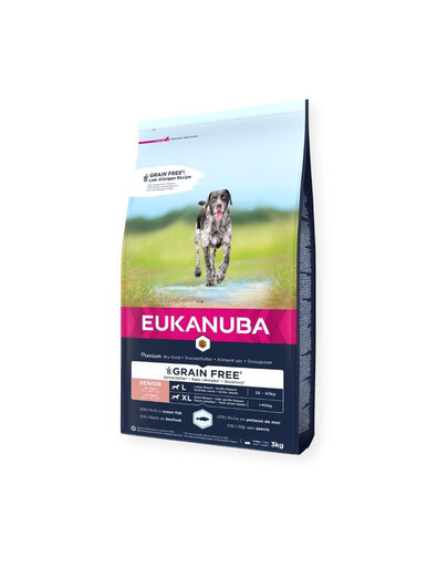 EUKANUBA Grain Free Senior Large Ocean Fish 3 kg