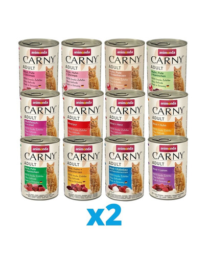 ANIMONDA Carny mix 12 příchutí 24 x 400 g