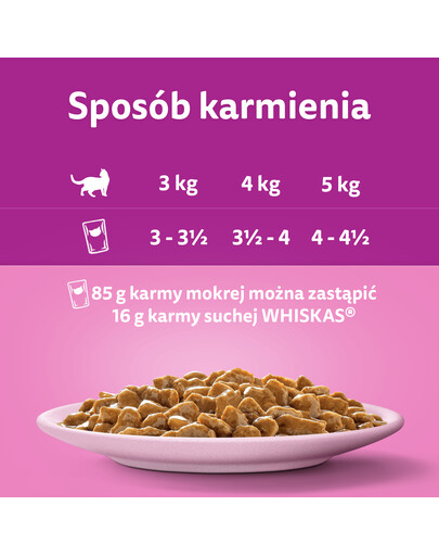 WHISKAS Adult 28x85g vlhké krmivo pro dospělé kočky v omáčce s lososem