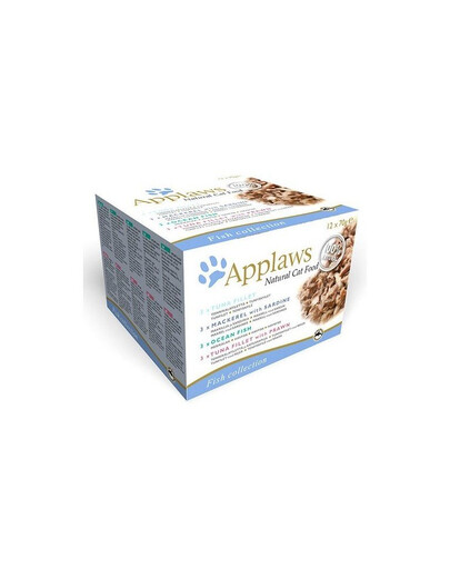 APPLAWS Cat Tin Multipack 4x (12x70g) Fish Collection