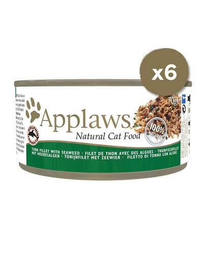 APPLAWS Cat Tin Tuňák a mořské řasy 6 x 70 g