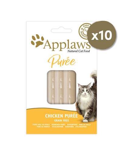 APPLAWS Cat Treat Chicken Puree 10 x ( 8 x 7g ) Kuřecí pyré