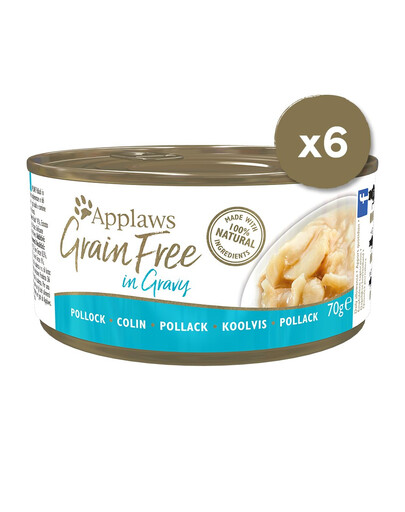 APPLAWS Grain Free konzervy v omáčce pro kočky 6 x 70 g