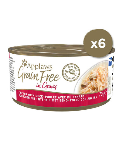 APPLAWS Grain Free konzervy v omáčce pro kočky 6 x 70 g