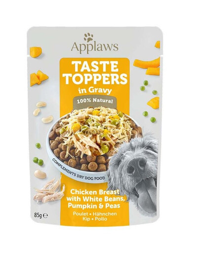 APPLAWS Taste Toppers in Gravy Chicken Breast, beans & pumpkin 12 x 85 g