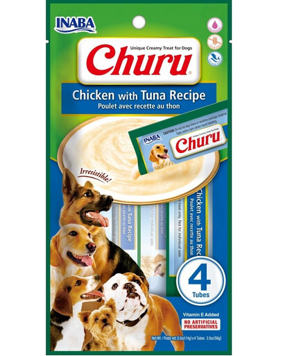 INABA Churu Chicken with tuna 4x14g kuře s tuňákem pro psy
