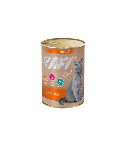 DOLINA NOTECI RAFI Cat Adult Kachna 400g konzerva pro kočky