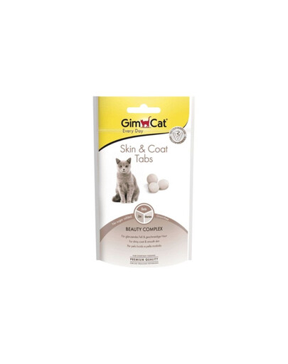 GIMCAT Every Day Tabs Skin&Coat 40 g péče o zdravou srst a kůži koček