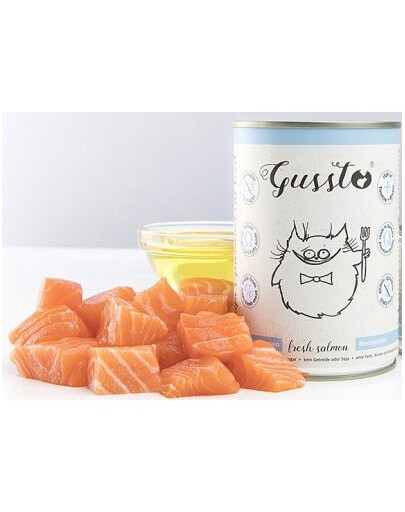 GUSSTO Cat Fresh Salmon 400g konzerva pro kočky