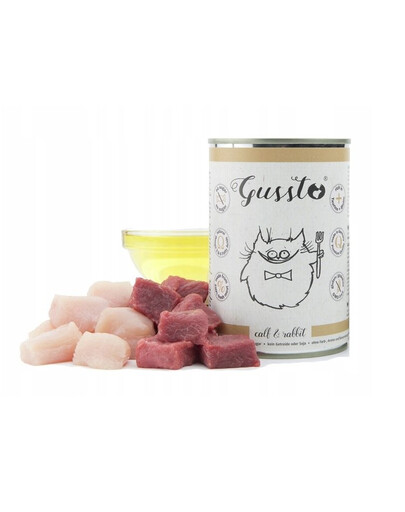 GUSSTO Gussto Cat Fresh Calf & Rabbit 400g