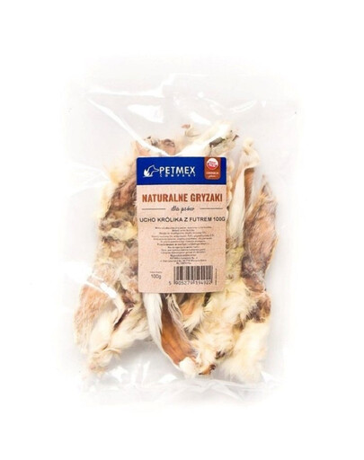 PETMEX Králičí uši se srstí 100 g
