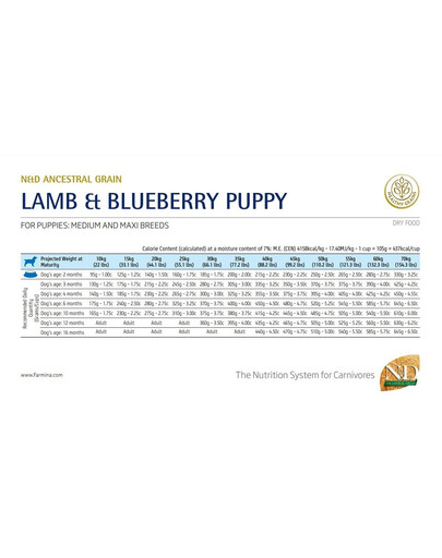 N&D Low Grain Dog Lamb & Blueberry Puppy Medium & Maxi 12 kg