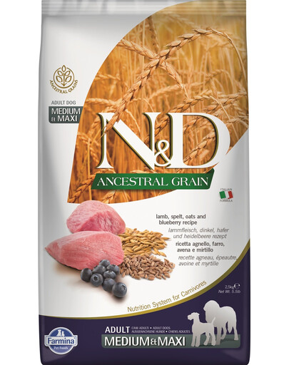 N&D Low Grain DOG Adult M/L Lamb & Blueberry 2,5 kg