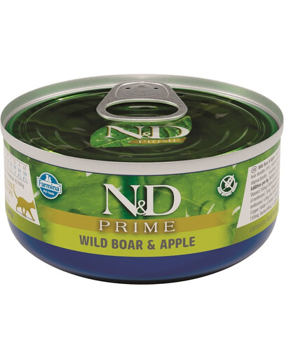 N&D Cat PRIME Adult Boar & Apple 80g