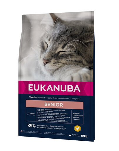 Levně EUKANUBA Cat Senior All Breeds Top Condition Chicken & Liver 10 kg