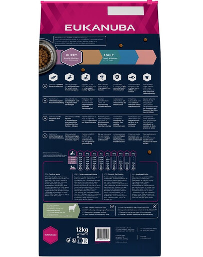 EUKANUBA Grain Free S/M Puppy Jehněčí 12 kg pro malá a střední plemena štěňat