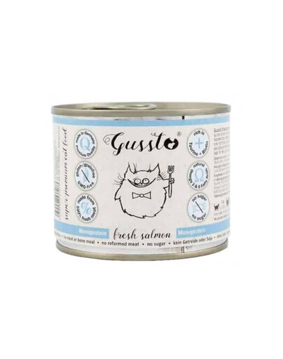 GUSSTO Cat Fresh Salmon 200g konzerva pro kočky