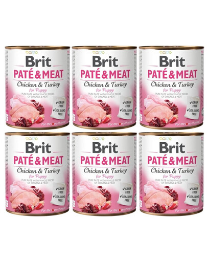 BRIT Pate&Meat puppy 6x800 g