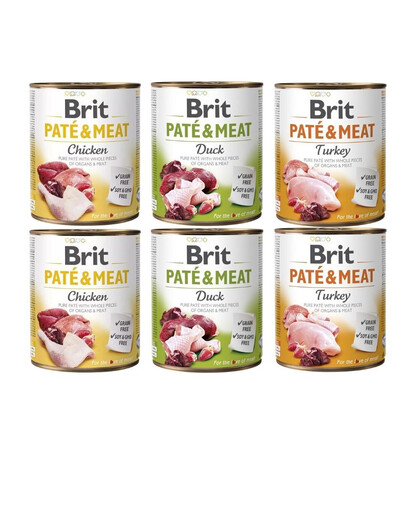 BRIT Pate&Meat Mix 6x800 g