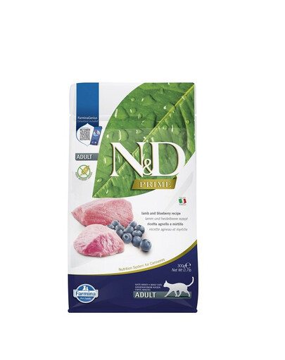 FARMINA N&D lamb & blueberry adult cat 300g