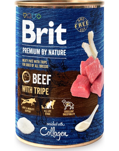BRIT Premium by Nature Beef and tripes 6x400 g