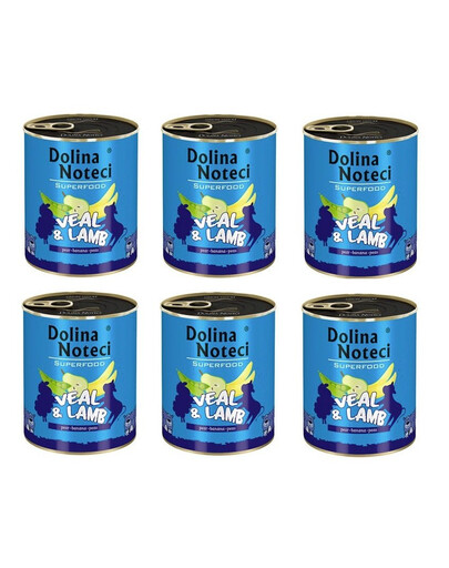 DOLINA NOTECI Premium SuperFood Telecí a Jehněčí 800 g x 6ks