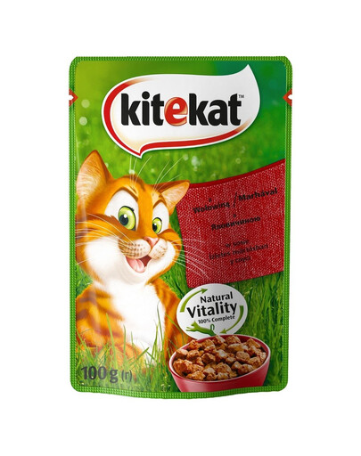KITEKAT Hovězí v omáčce 100g x 24ks