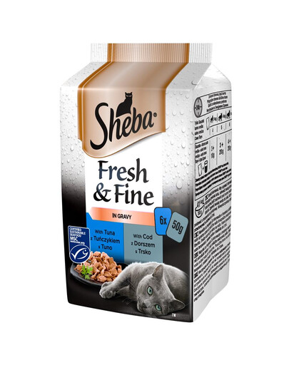 SHEBA Fresh&Fine Mini Rybí výběr v omáčce 72x50g