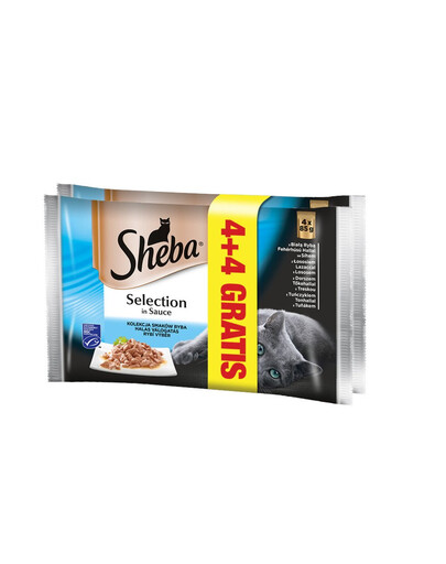 SHEBA Selection v omáčce rybí 85 g 4 + 4 GRATIS