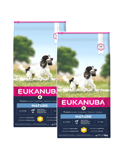 EUKANUBA Thriving Mature Medium Breeds Chicken 2 x 15kg