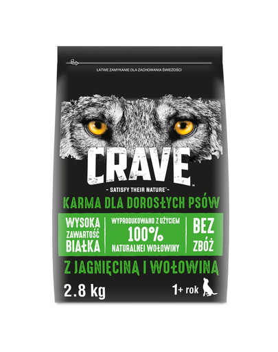 CRAVE Dog Grain Free Lamb & Beef 2,8kg