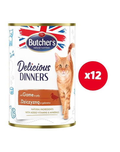 BUTCHER'S Delicious Dinners kousky zvěřiny v želé 12x400g