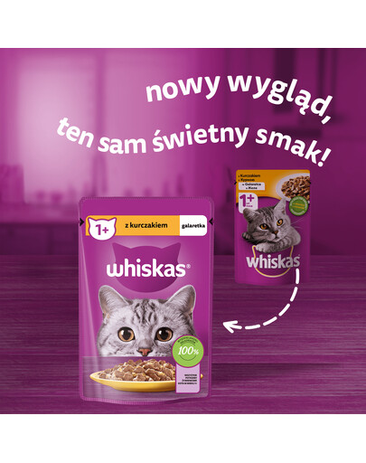 WHISKAS Adult 28x85g vlhké krmivo pro dospělé kočky v kuřecím želé